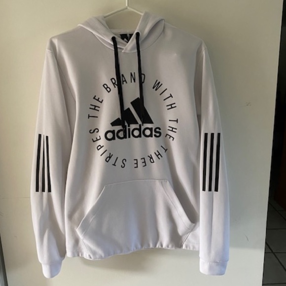 Adidas White Hoodie - Picture 1 of 3